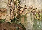 Frits Thaulow Fra Dieppe med elven Arques oil painting on canvas